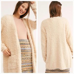Free People Faux Fur Cardigan